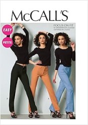 6610 McCalls FITTED STRAIGHT OR BOOT LEG POCKET ZIP JEANS PATTERN 6-14; OR 14-22  Uncut Choice